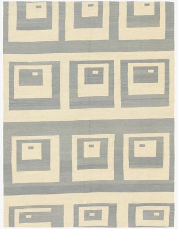 5' x 6' 6 Hand Woven Kilim Modern Wool Rug