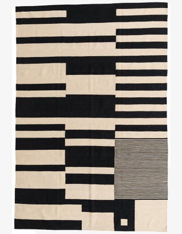 6' 7 x 9' 10 Hand Woven Kilim Modern Wool Rug