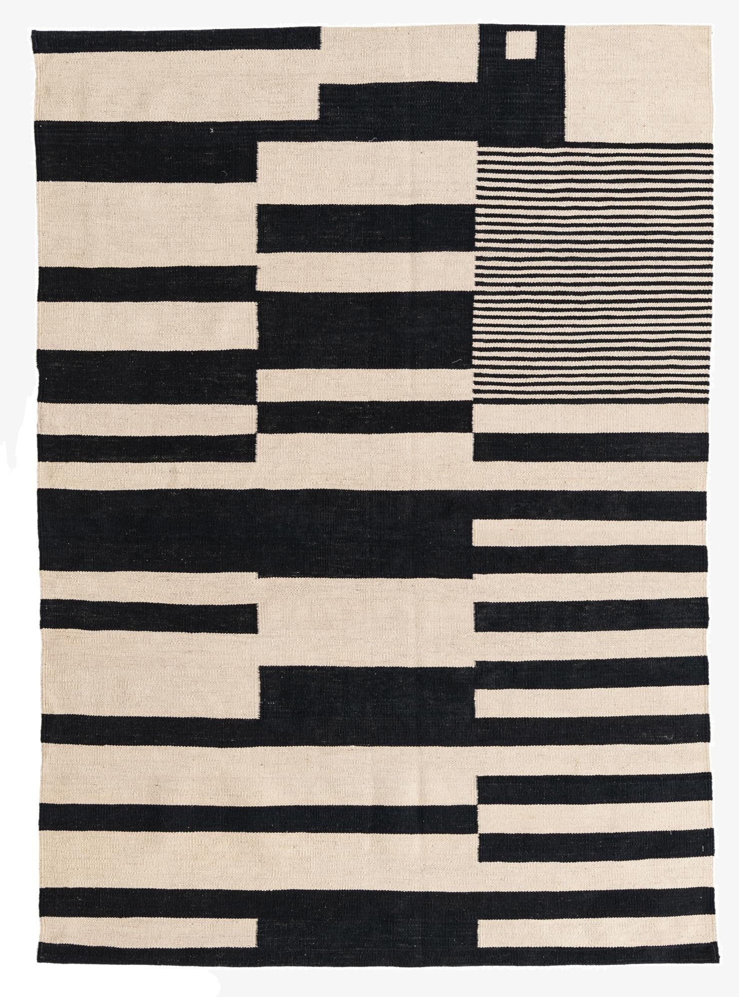 4' 8 x 6' 6  Hand Woven Kilim Modern Wool Rug
