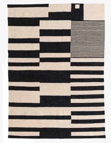 4' 8 x 6' 6 Hand Woven Kilim Modern Wool Rug