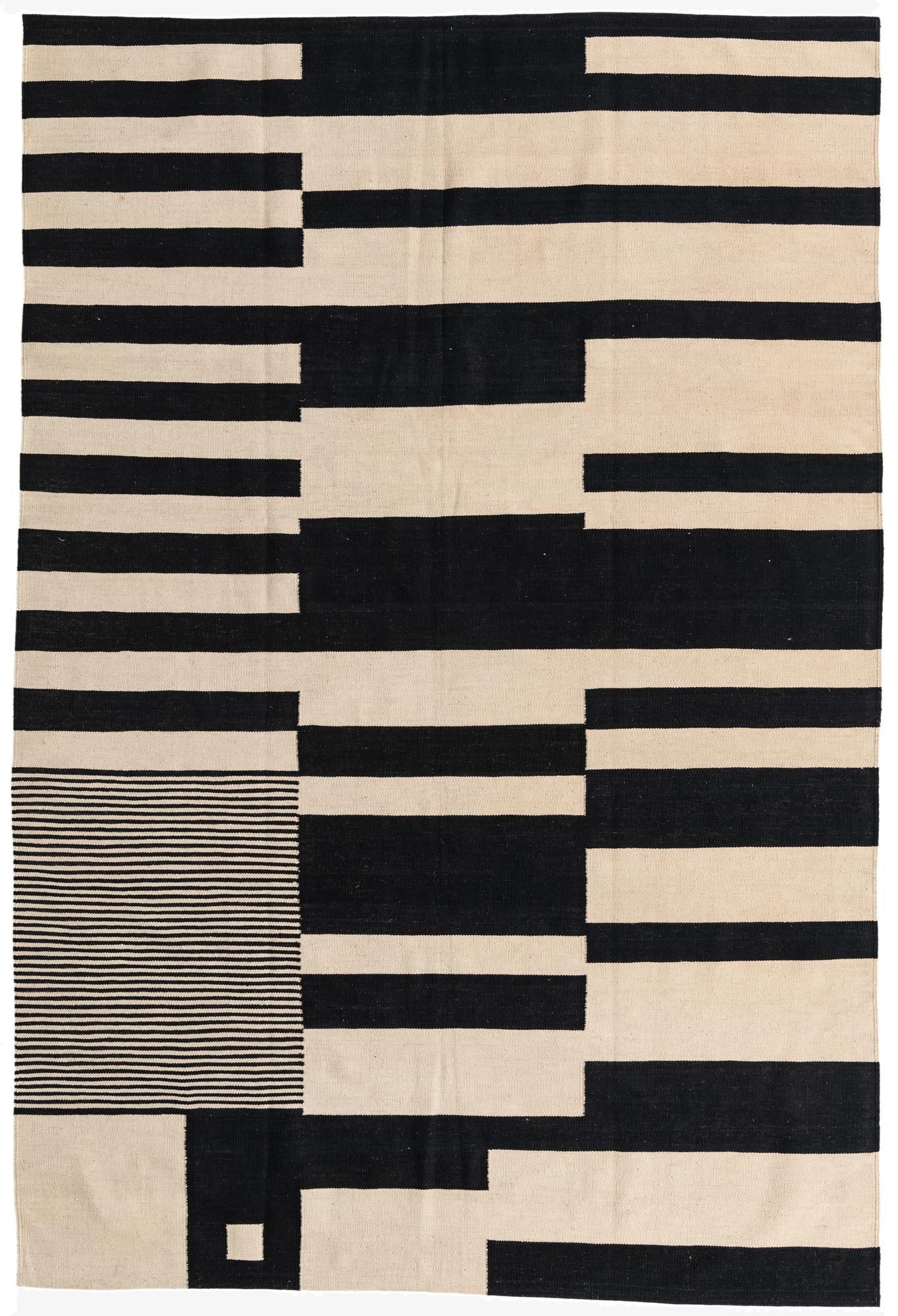 6' 7 x 9' 9  Hand Woven Kilim Modern Wool Rug