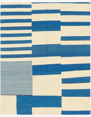 5' x 6' 4 Hand Woven Kilim Modern Wool Rug