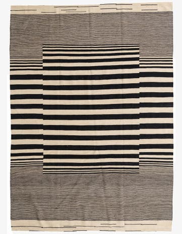 7' x 9' 7 Hand Woven Kilim Modern Wool Rug