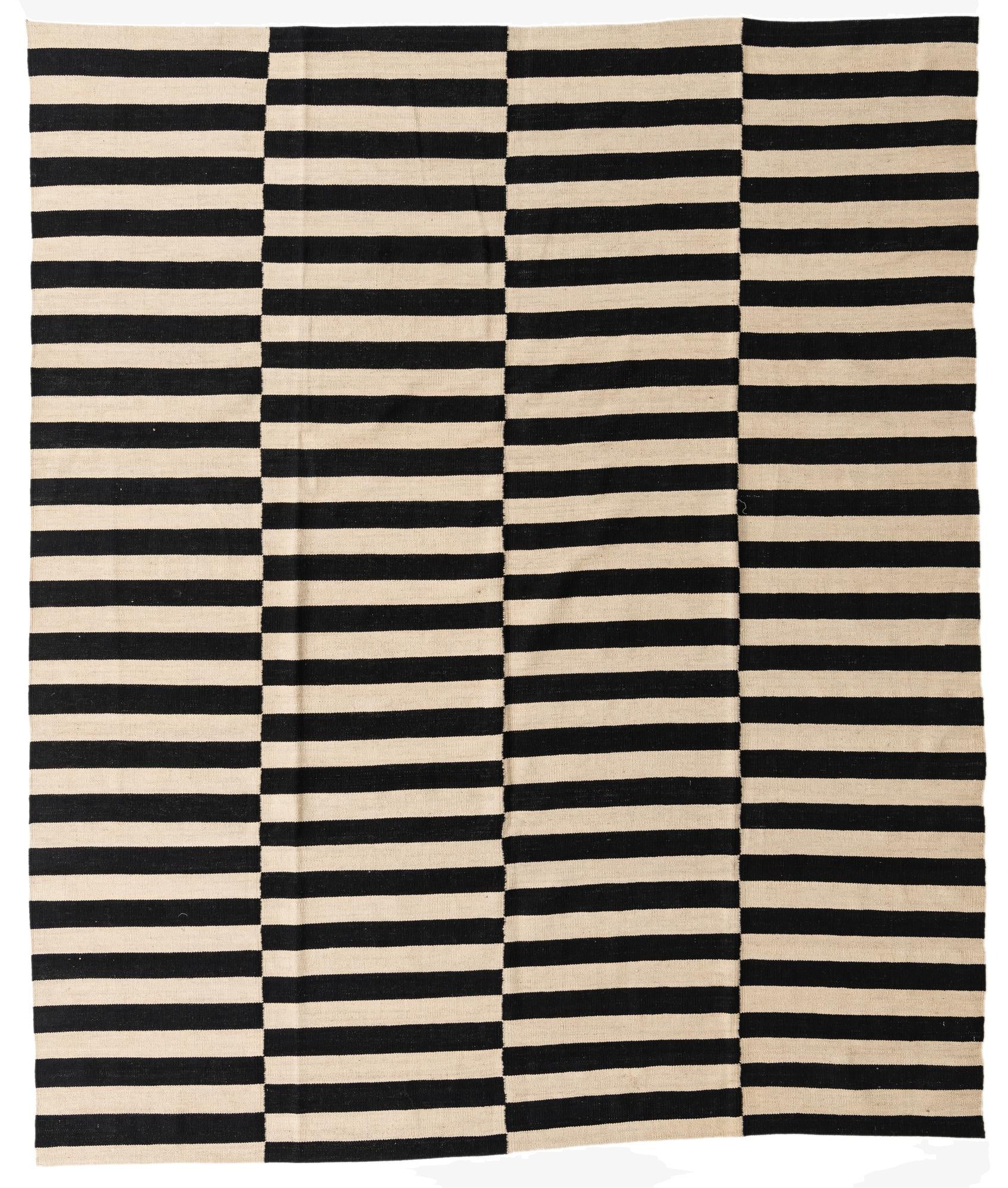 8' 1 x 9' 7  Hand Woven Kilim Modern Wool Rug