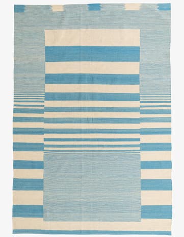 6' 8 x 9' 9 Hand Woven Kilim Modern Wool Rug