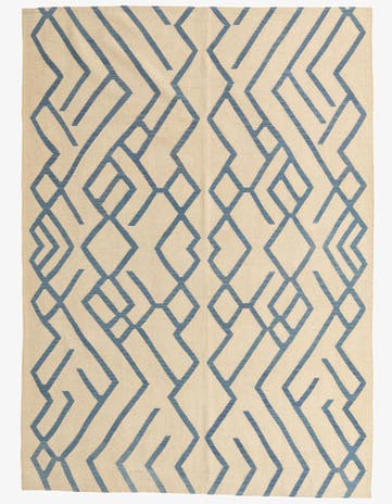 6' 10 x 9' 6 Hand Woven Kilim Modern Wool Rug