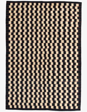 6' 7 x 9' 7 Hand Woven Kilim Modern Wool Rug