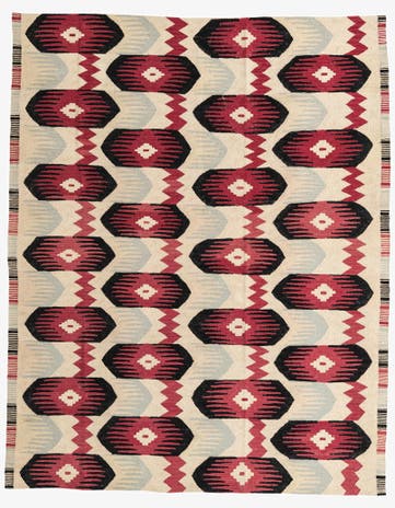 6' 4 x 7' 10 Hand Woven Kilim Modern Wool Rug