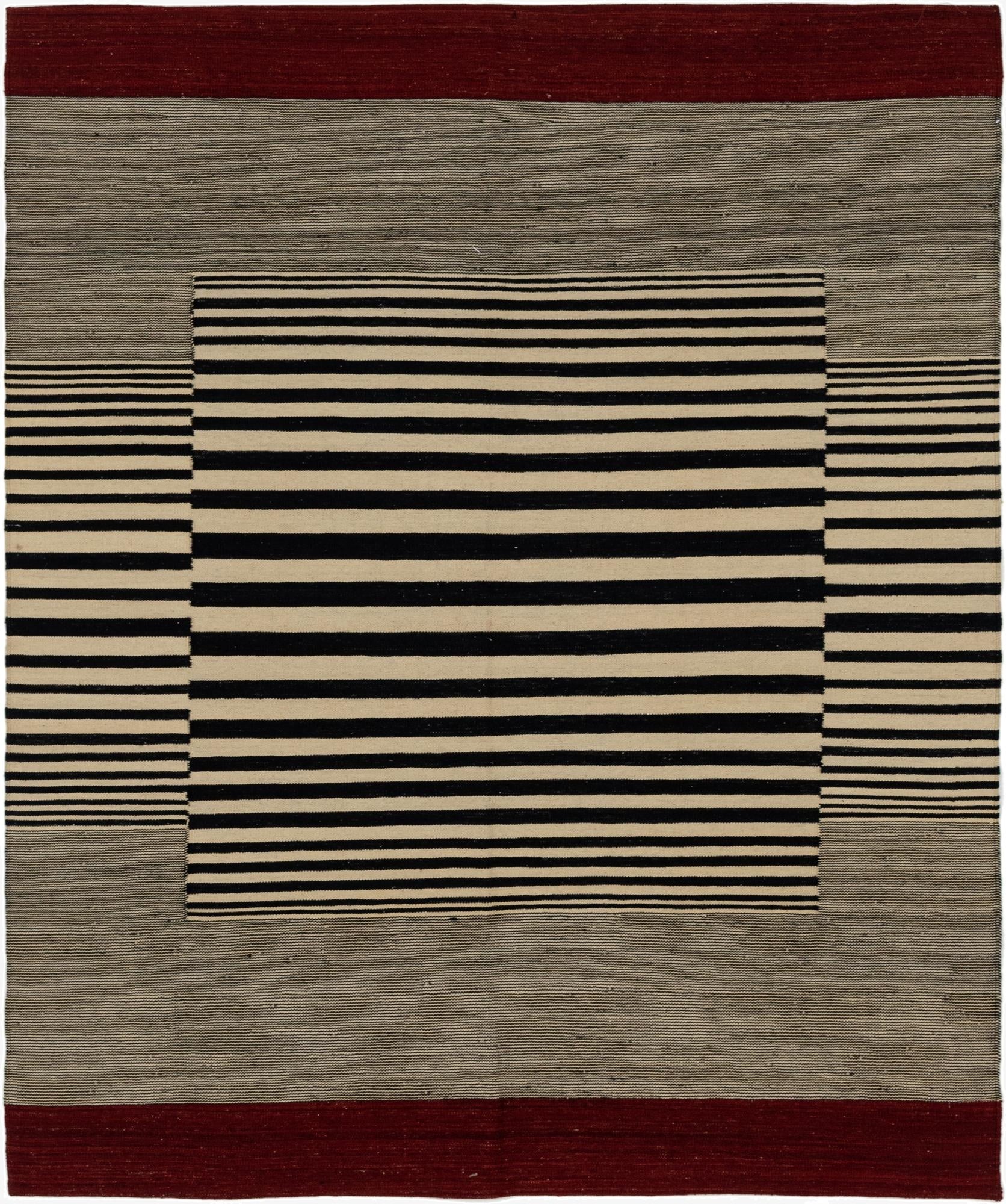 6' 2 x 7' 7  Hand Woven Kilim Modern Wool Rug