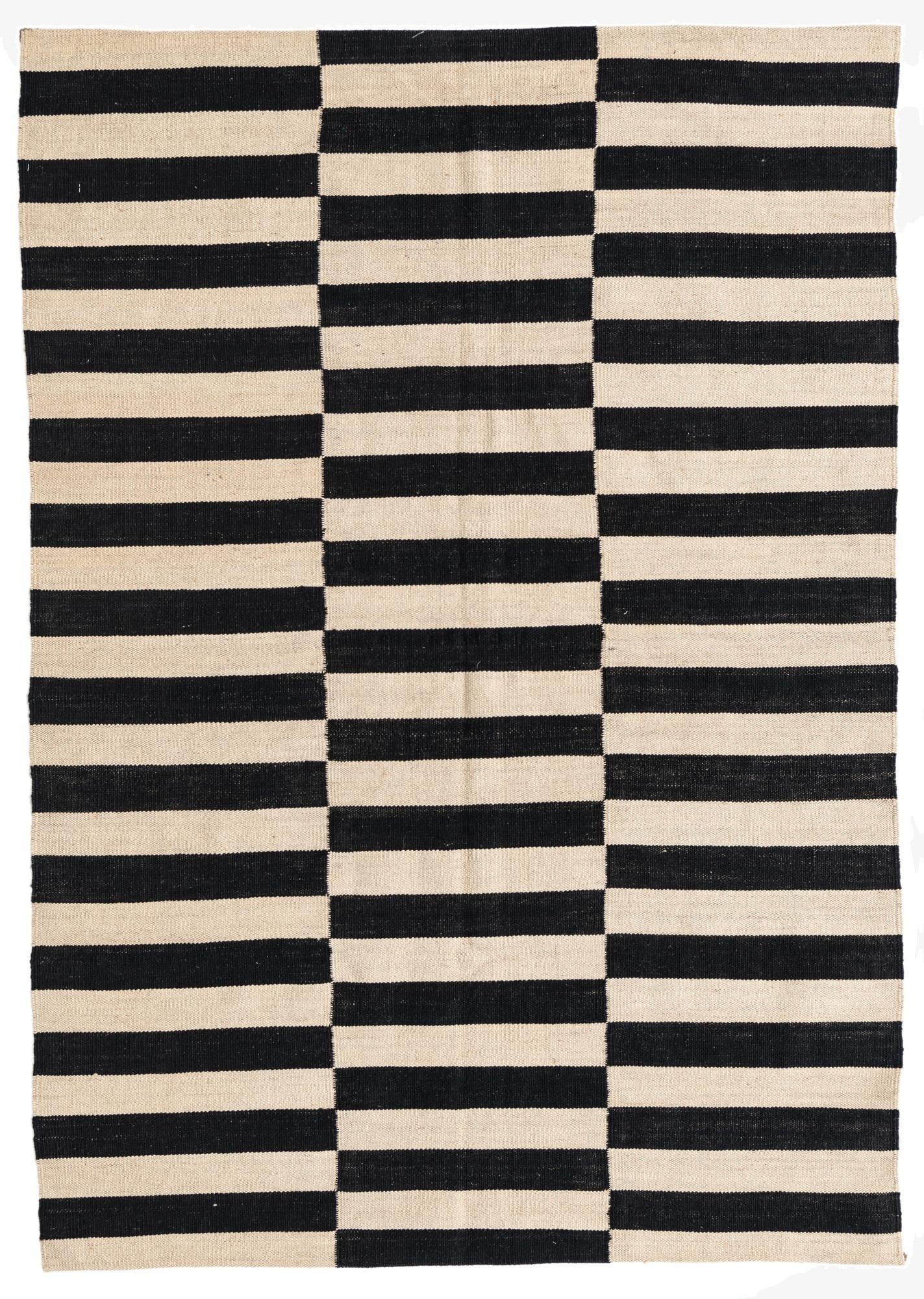 4' x 5' 9  Hand Woven Kilim Modern Wool Rug