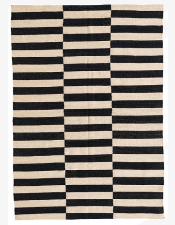 4' x 5' 9 Hand Woven Kilim Modern Wool Rug