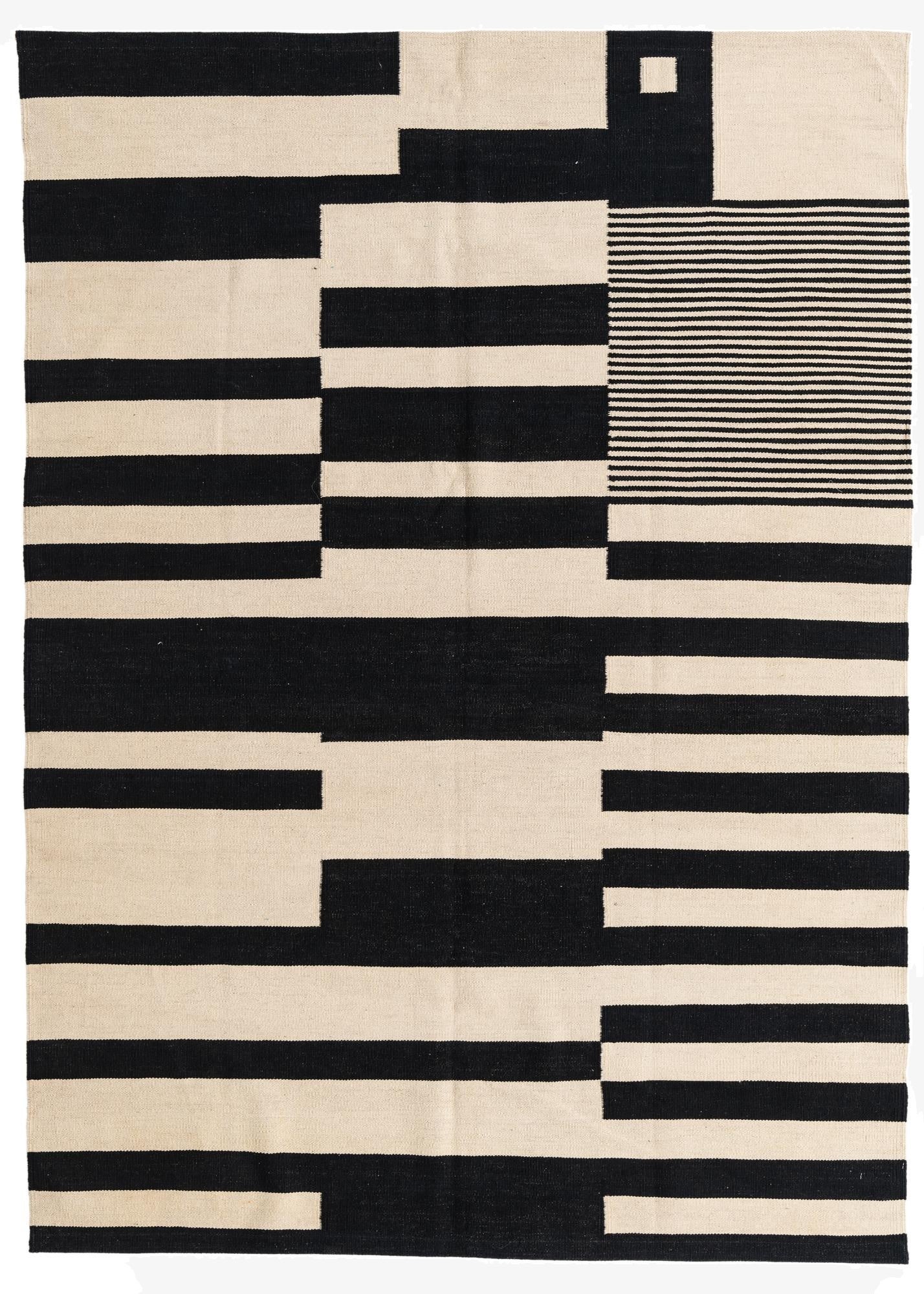 5' 7 x 7' 9  Hand Woven Kilim Modern Wool Rug