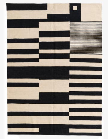 5' 7 x 7' 9 Hand Woven Kilim Modern Wool Rug