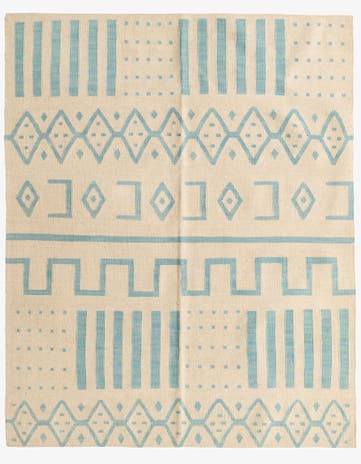 5' 2 x 6' 5 Hand Woven Kilim Modern Wool Rug