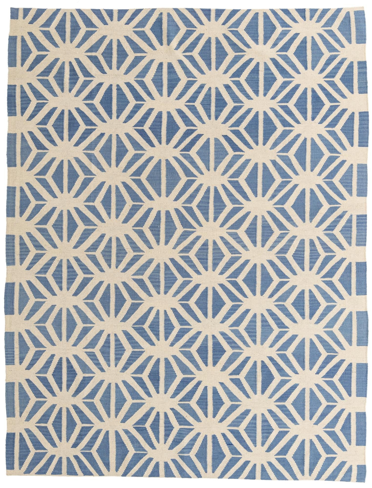 7' 3 x 9' 6  Hand Woven Kilim Modern Wool Rug