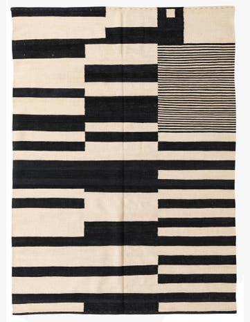 5' 7 x 7' 8 Hand Woven Kilim Modern Wool Rug