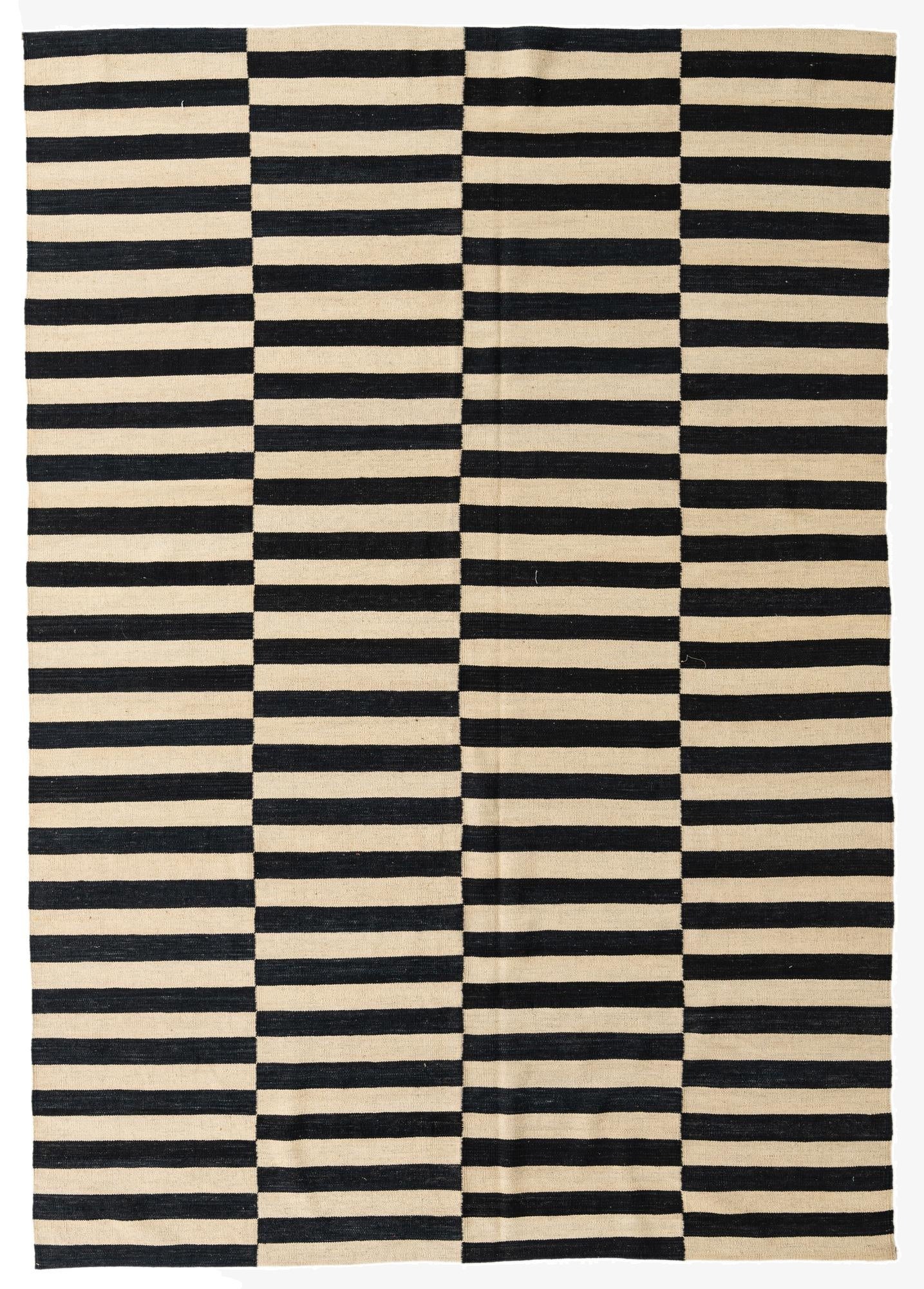 6' 10 x 9' 9  Hand Woven Kilim Modern Wool Rug