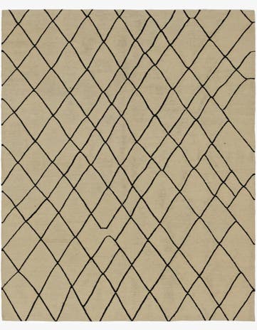 6' 3 x 7' 9 Hand Woven Kilim Modern Wool Rug