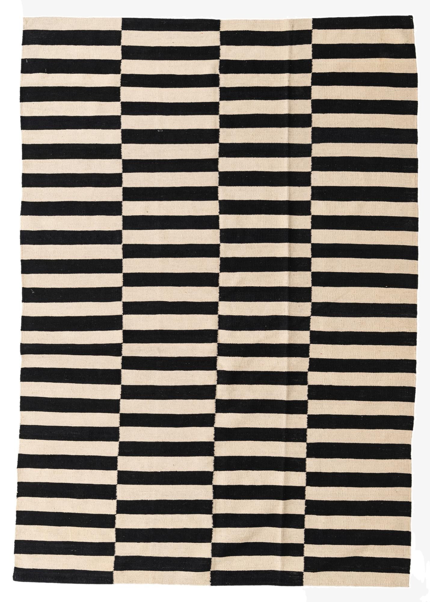 5' 6 x 7' 10  Hand Woven Kilim Modern Wool Rug