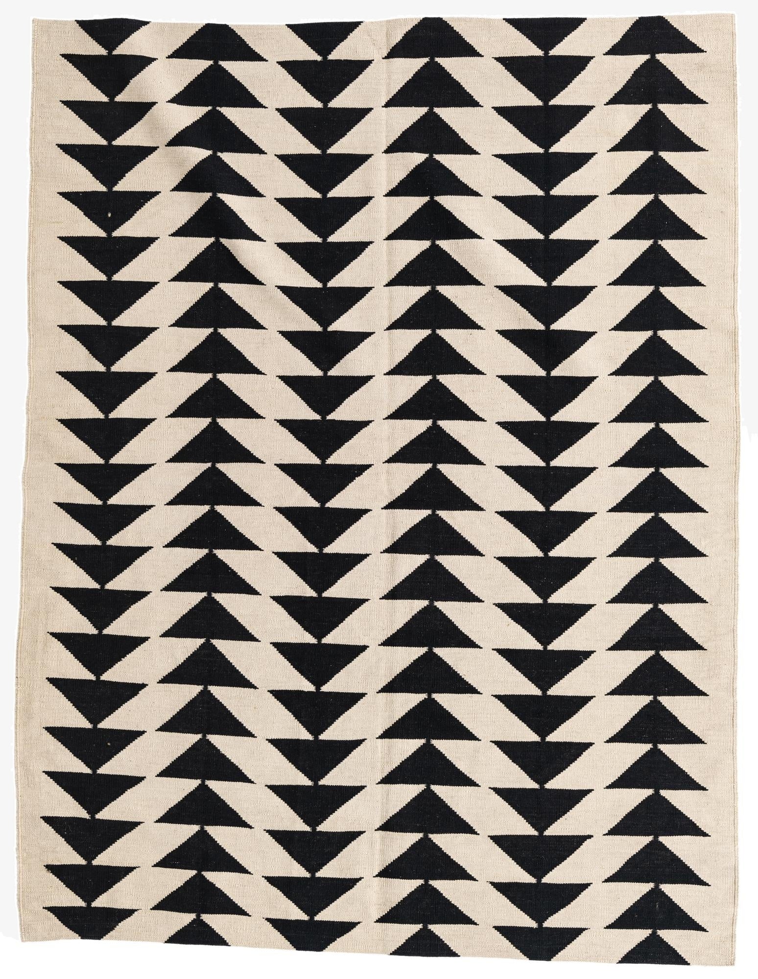 5' 9 x 7' 6  Hand Woven Kilim Modern Wool Rug