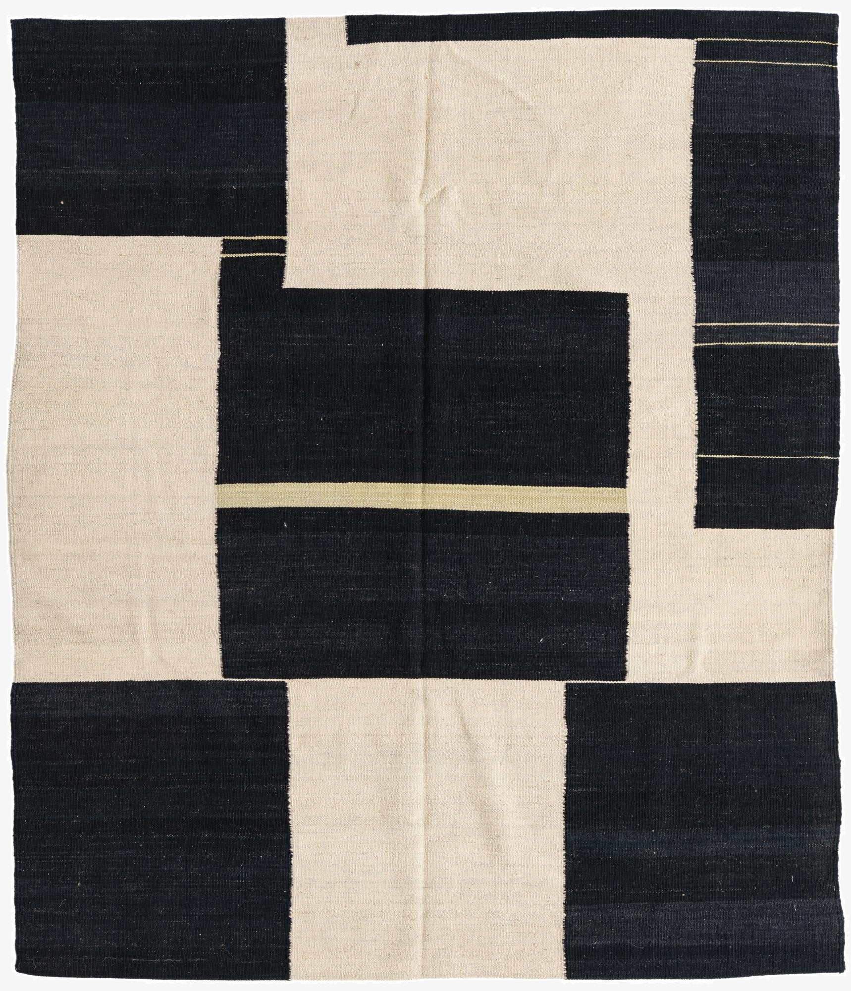 5' 5 x 6' 3  Hand Woven Kilim Modern Wool Rug