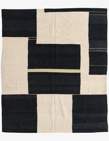 5' 5 x 6' 3 Hand Woven Kilim Modern Wool Rug