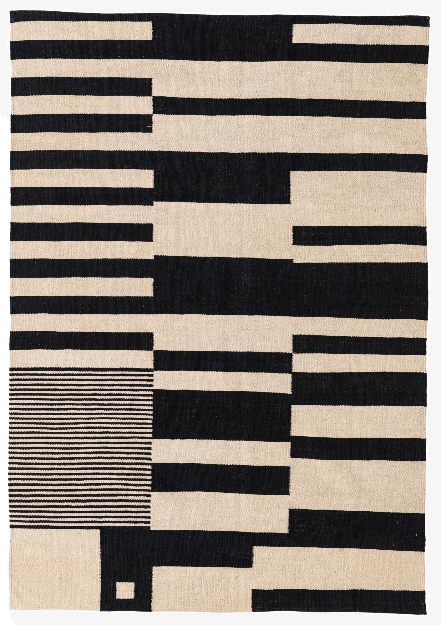 4' 9 x 6' 9  Hand Woven Kilim Modern Wool Rug