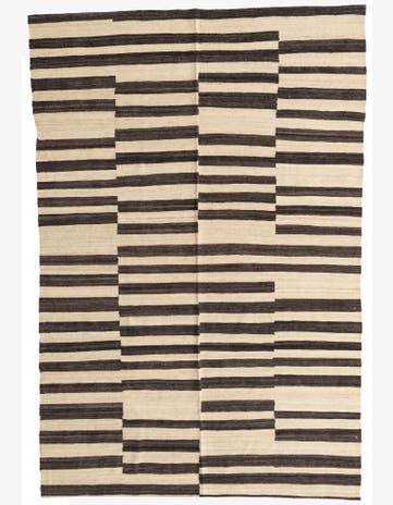 6' 6 x 9' 8 Hand Woven Kilim Modern Wool Rug
