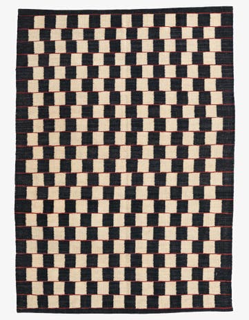 4' 2 x 5' 9 Hand Woven Kilim Modern Wool Rug