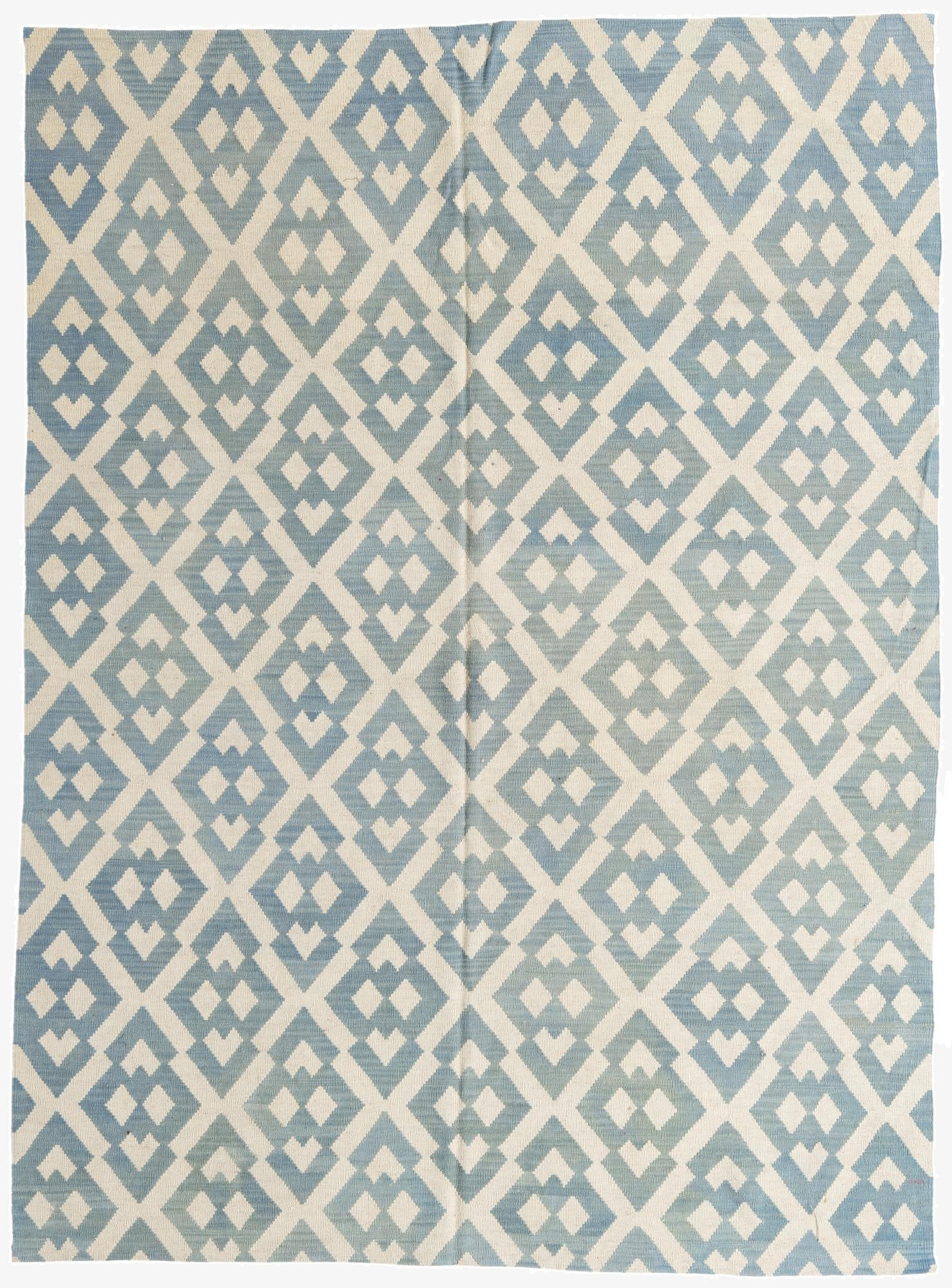 7' x 9' 5  Hand Woven Kilim Modern Wool Rug