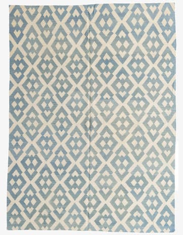 7' x 9' 5 Hand Woven Kilim Modern Wool Rug