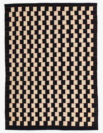 4' 9 x 6' 7 Hand Woven Kilim Modern Wool Rug