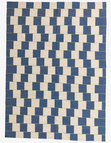 7' 1 x 9' 7 Hand Woven Kilim Modern Wool Rug
