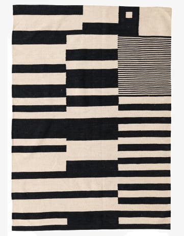 4' 8 x 6' 6 Hand Woven Kilim Modern Wool Rug