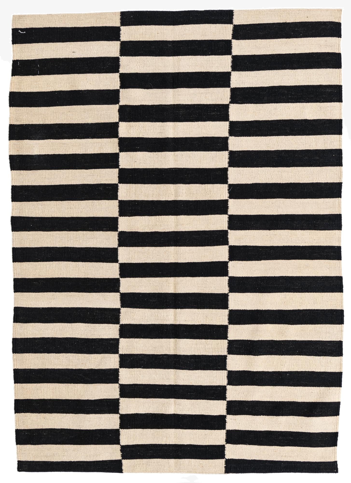 4' 3 x 6'  Hand Woven Kilim Modern Wool Rug