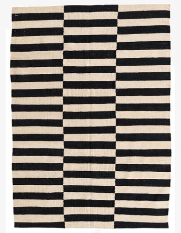 4' 3 x 6' Hand Woven Kilim Modern Wool Rug