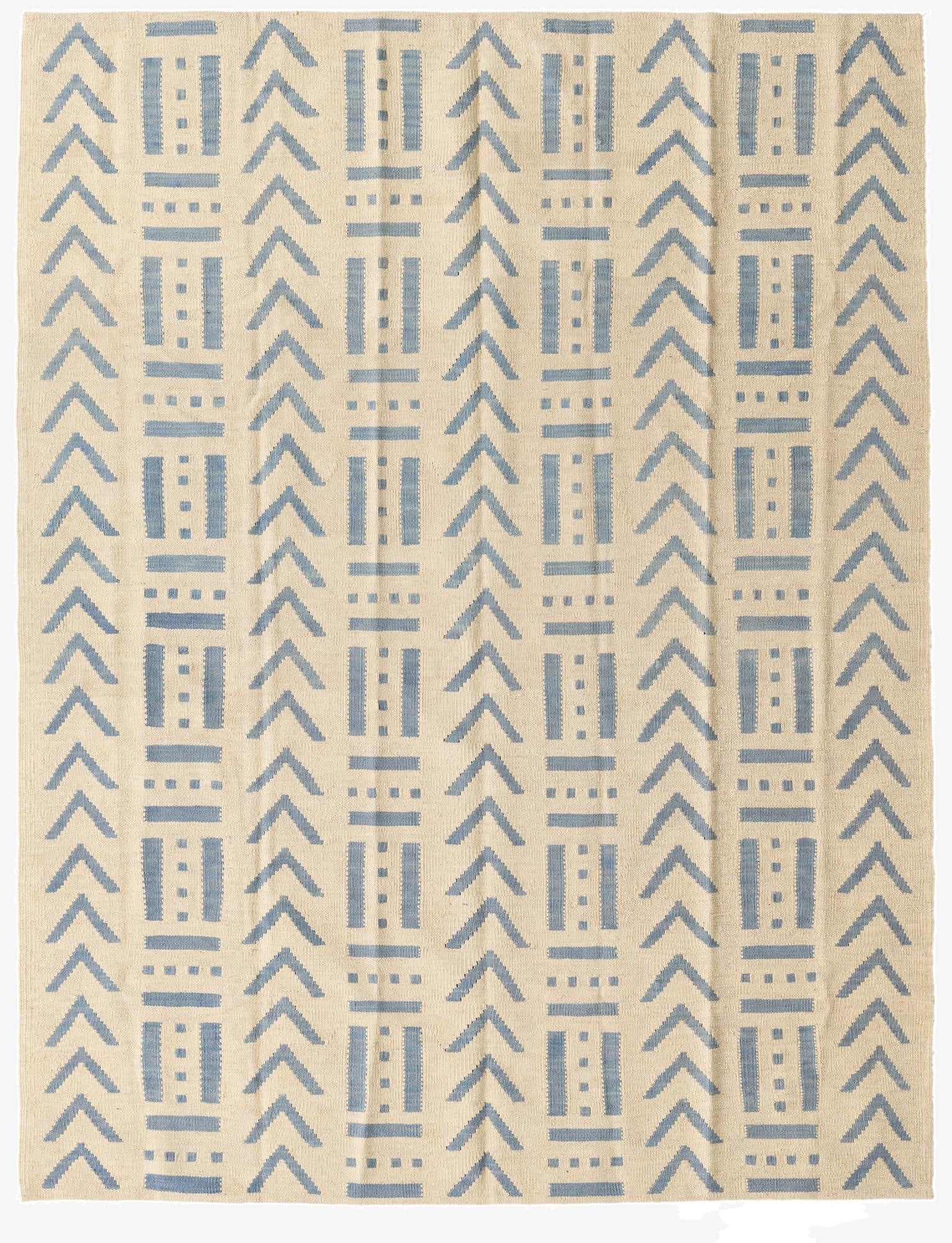 5' 2 x 6' 8  Hand Woven Kilim Modern Wool Rug