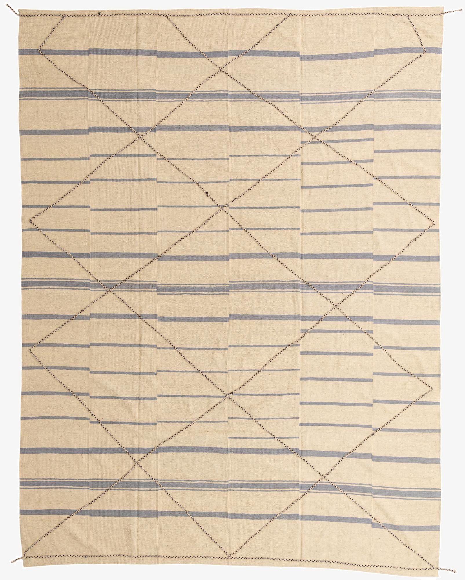 9' 7 x 12' 9  Hand Woven Kilim Modern Wool Rug