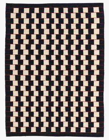 4' 5 x 6' Hand Woven Kilim Modern Wool Rug