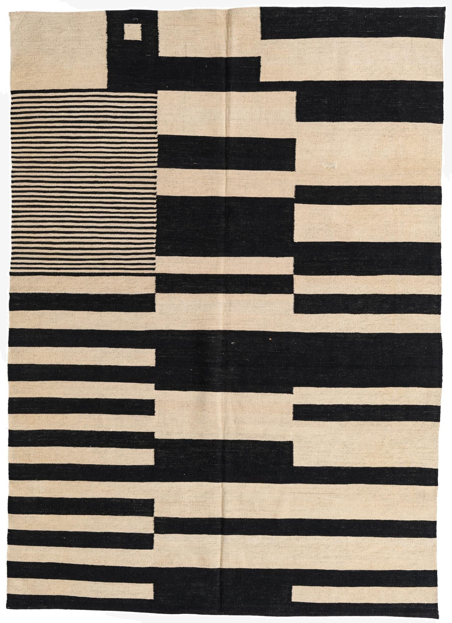 5' 7 x 7' 10  Hand Woven Kilim Modern Wool Rug