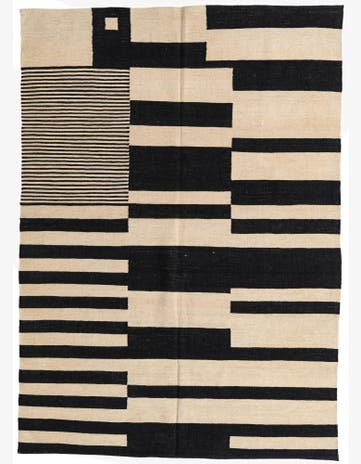5' 7 x 7' 10 Hand Woven Kilim Modern Wool Rug