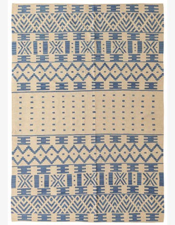 6' 8 x 9' 9 Hand Woven Kilim Modern Wool Rug