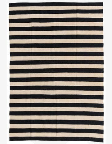 5' 5 x 8' Hand Woven Kilim Modern Wool Rug