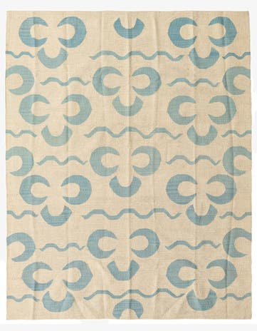 5' 2 x 6' 5 Hand Woven Kilim Modern Wool Rug