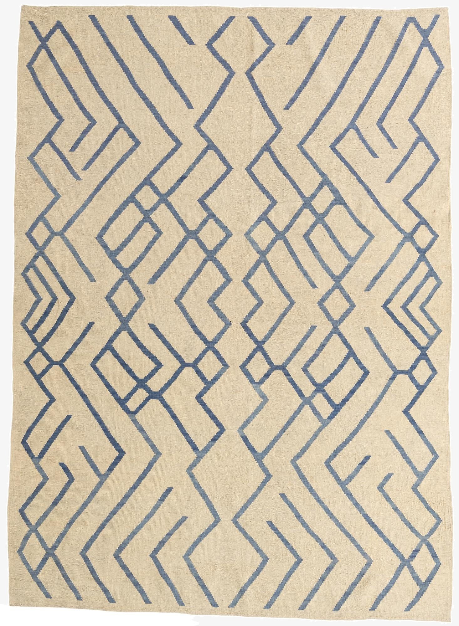 6' 10 x 9' 5  Hand Woven Kilim Modern Wool Rug