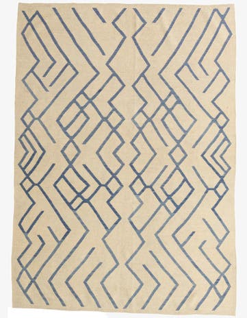 6' 10 x 9' 5 Hand Woven Kilim Modern Wool Rug