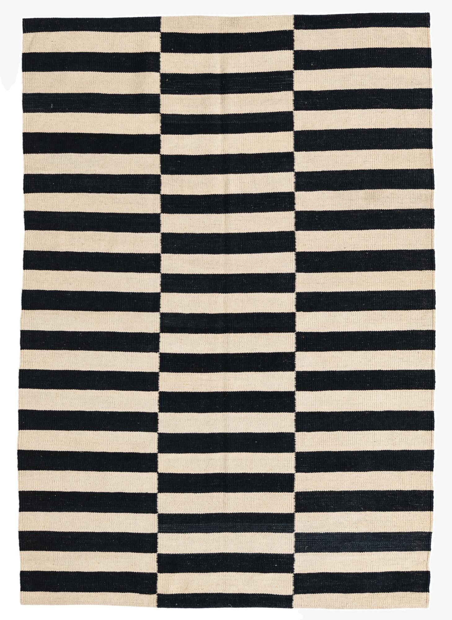 4' 1 x 5' 10  Hand Woven Kilim Modern Wool Rug