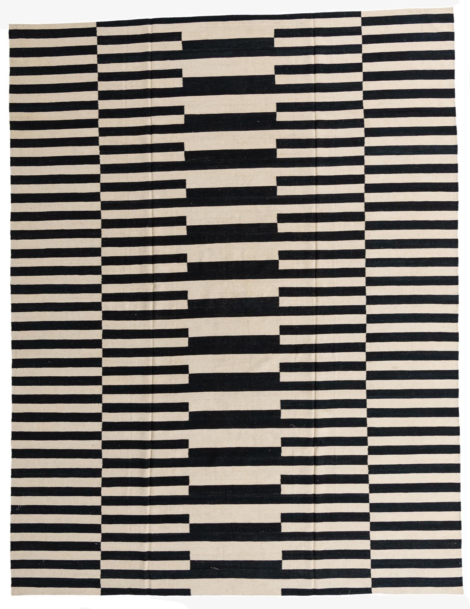 10' 1 x 13'  Hand Woven Kilim Modern Wool Rug