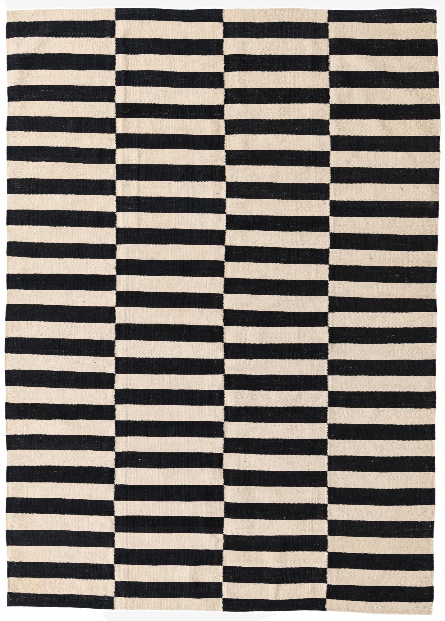 5' 7 x 7' 9  Hand Woven Kilim Modern Wool Rug