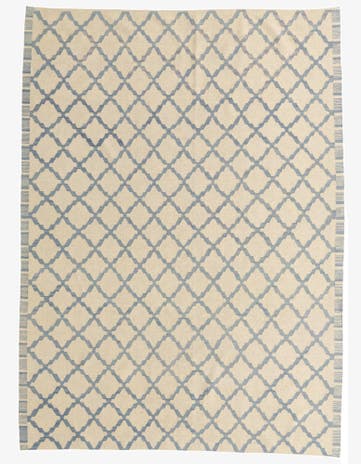 6' 10 x 9' 3 Hand Woven Kilim Modern Wool Rug